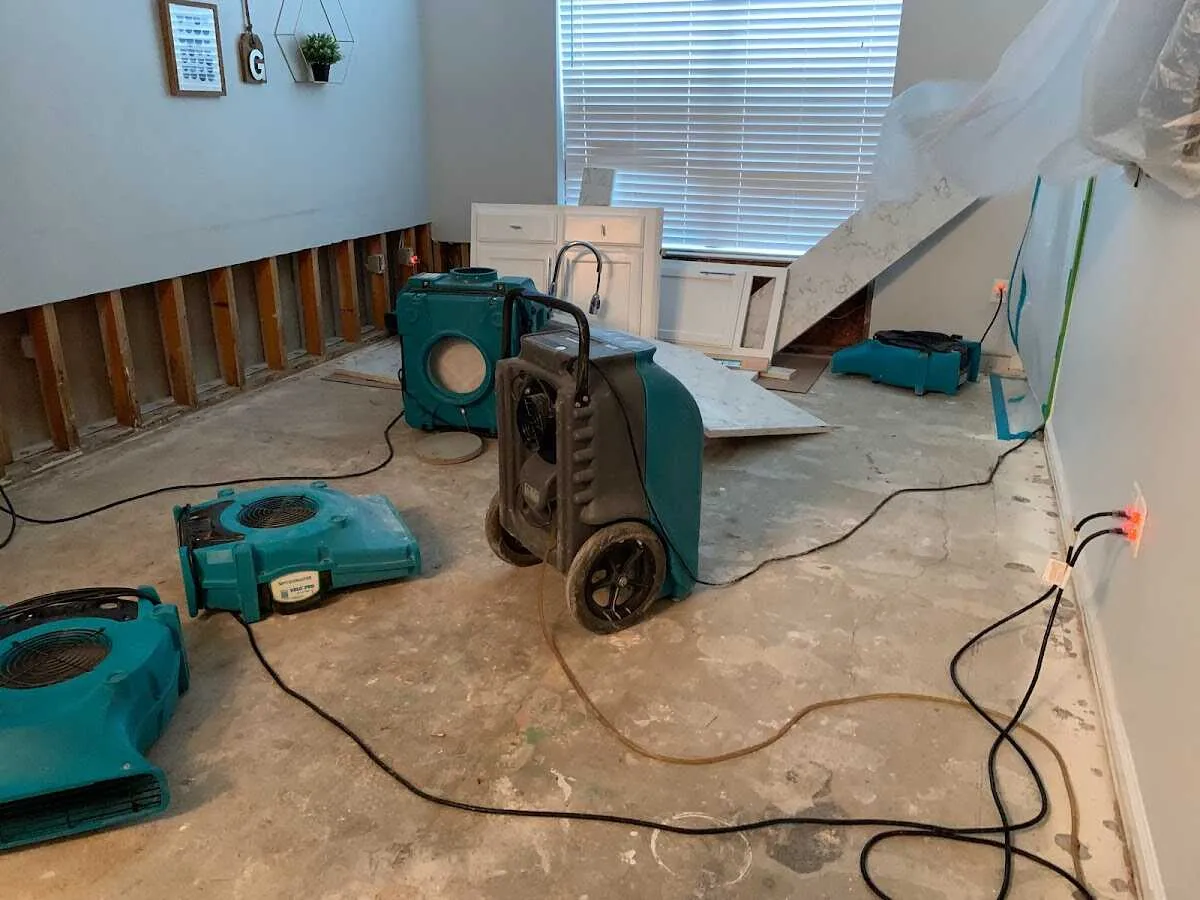 Dehumidifier in flood-cut room for Water Extraction & Removal in Sylvester